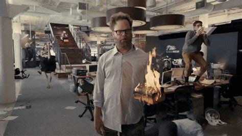 chaos gif|office chaos gif.